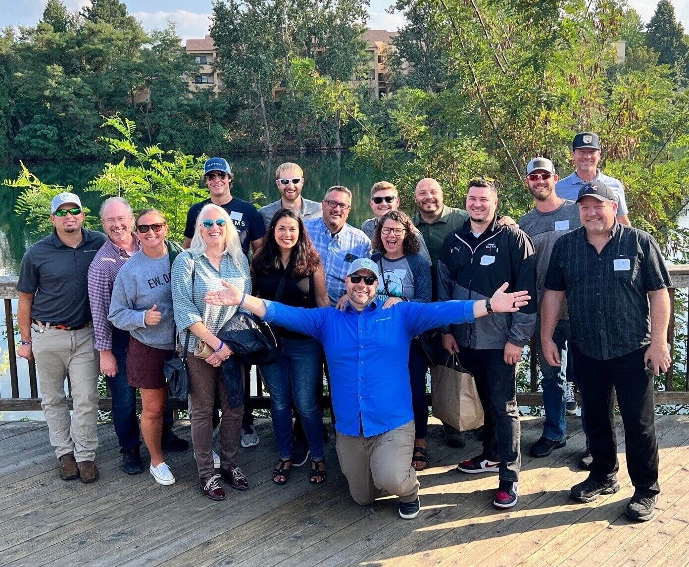 An outdoors group photo 