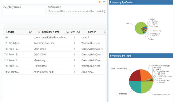 Screenshot of the vManager Operations report module